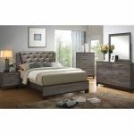 MANVEL 4 PC SETS (QUEEN BED + DRESSER + MIRROR + NIGHT STAND)